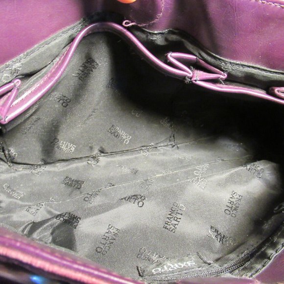 Small Franco Sarto purple Italian leather bag. - Picture 5 of 9